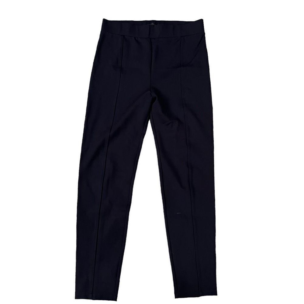 Rag & Bone New York navy blue stretchy ponte skinny pants size L NWOT front seam